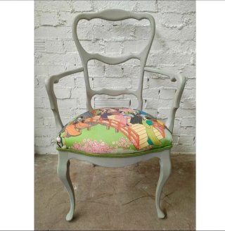 Mesa provenzal extensible + 6 sillas vintage