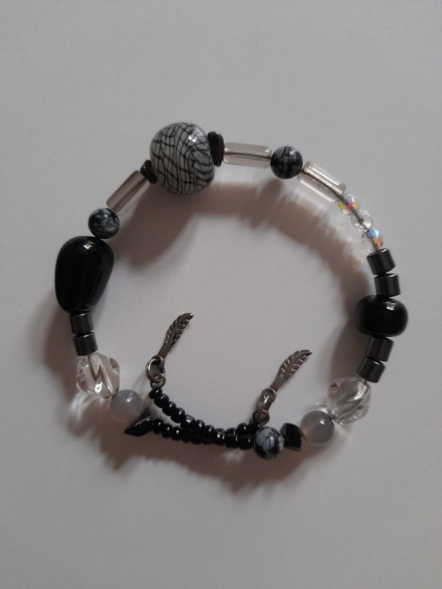 Pulsera de perlas de vidrio