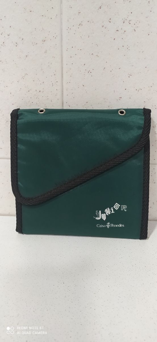 PORTA CD VERDE PER 12 CD CON VELCRO