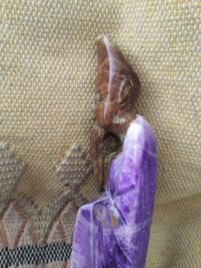 Figura de monje chino de alabastro