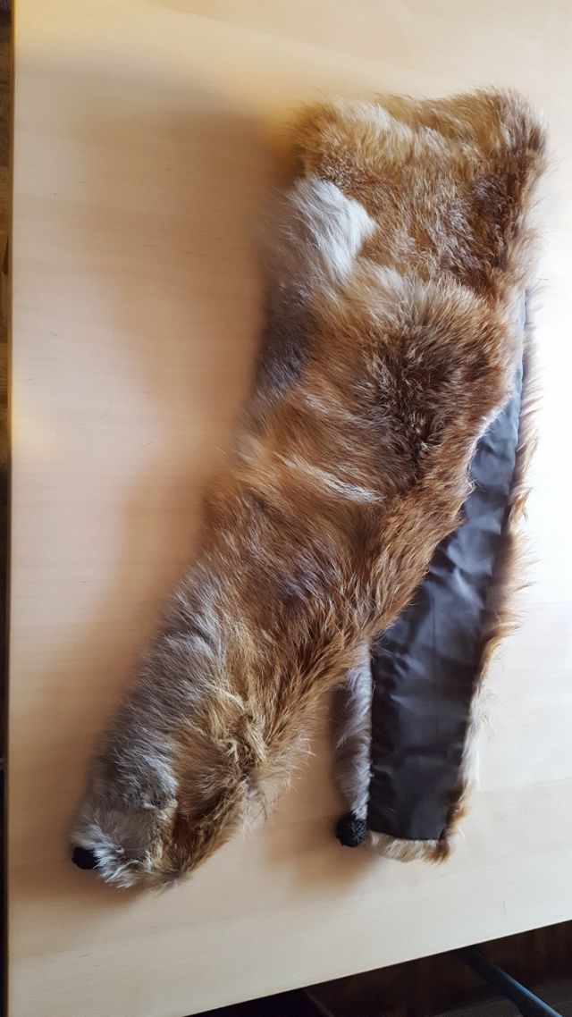 cuello de piel de zorro