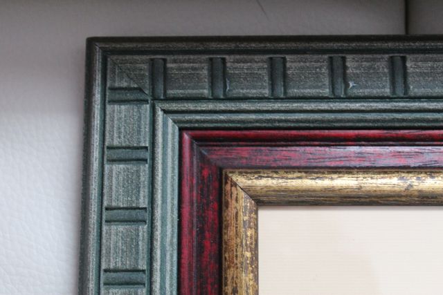 Cuadro punto de cruz con marco