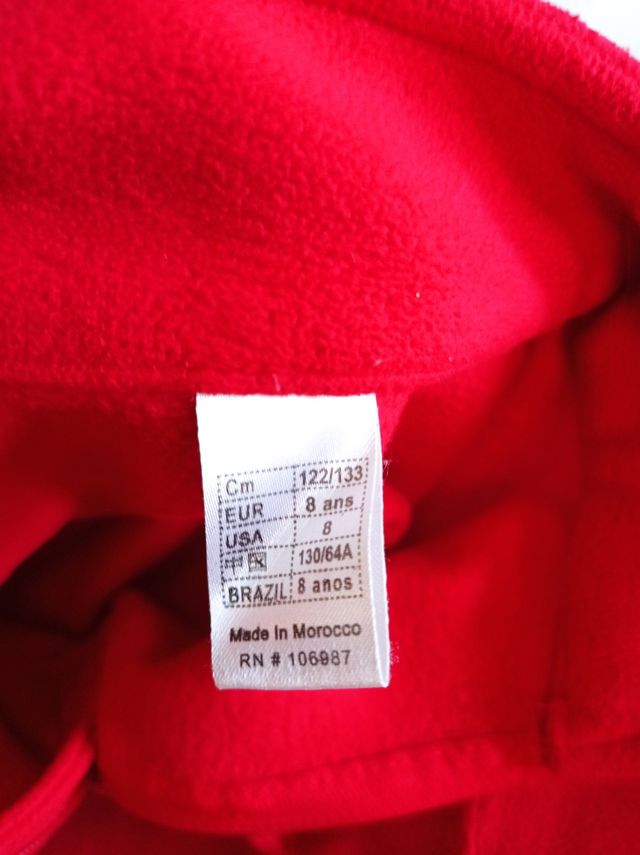 Gersey Quechua rojo 8años