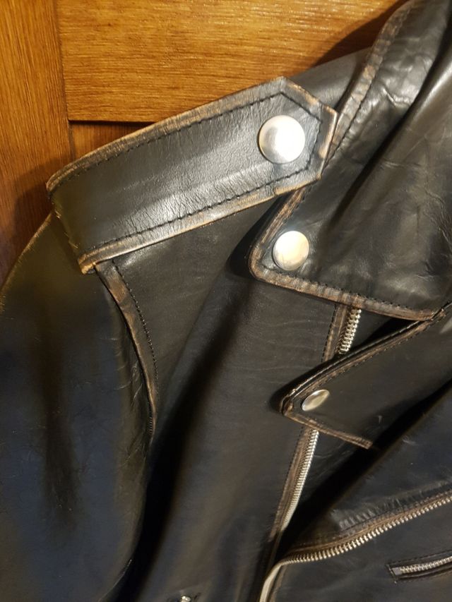 chaqueta cuero biker Diesel