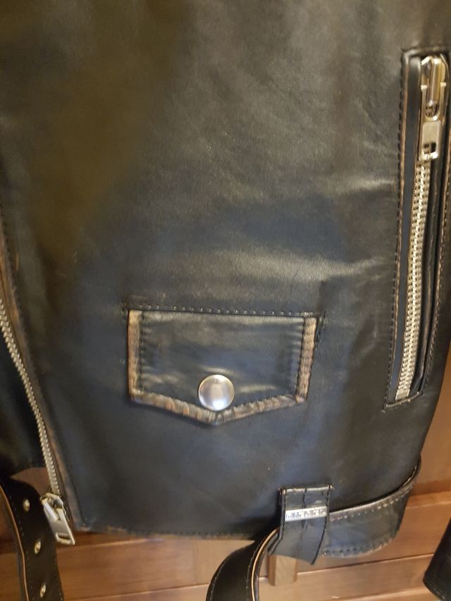 chaqueta cuero biker Diesel