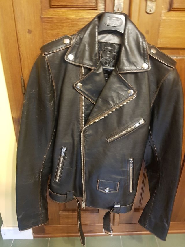 chaqueta cuero biker Diesel