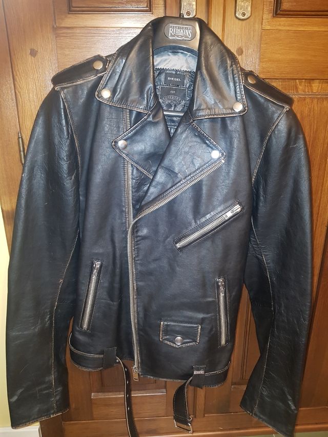 chaqueta cuero biker Diesel