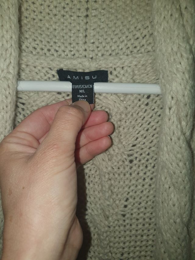 chaleco largo punto.