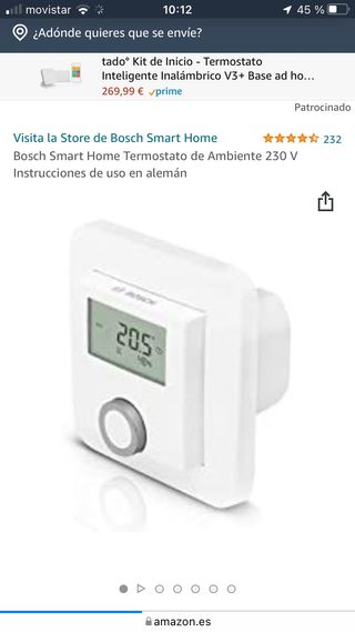 Termostato smart  home Bosh nuevo