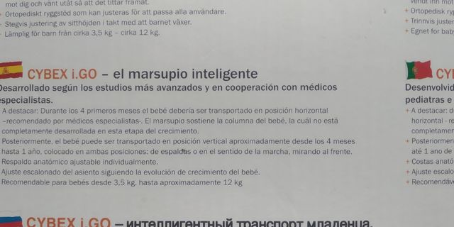 mochila porteo bebés Cybex -portabebes
