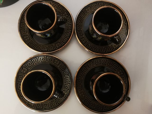 TAZAS GRIEGAS VINTAGE, 4 UNIDADES