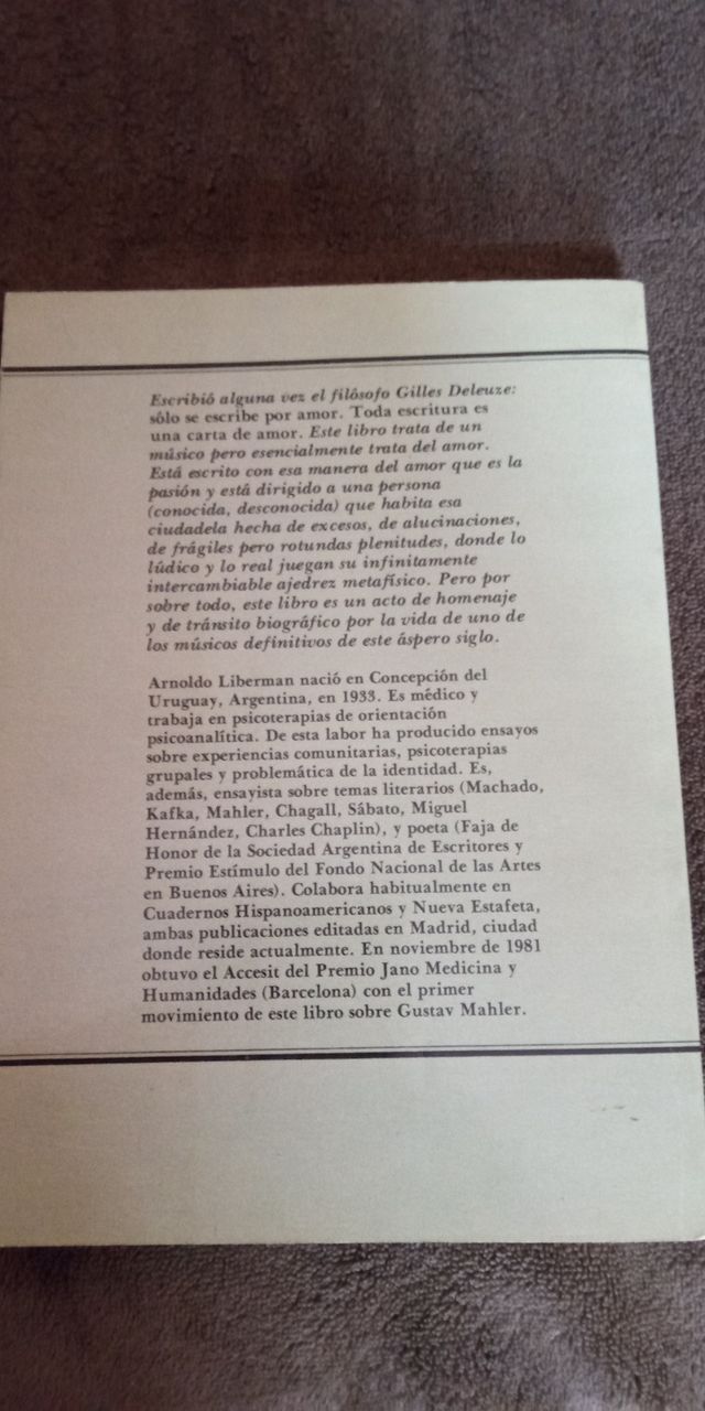 LIBRO GUSTAN MAHLER O EL CORAZÓN ABRUMADO