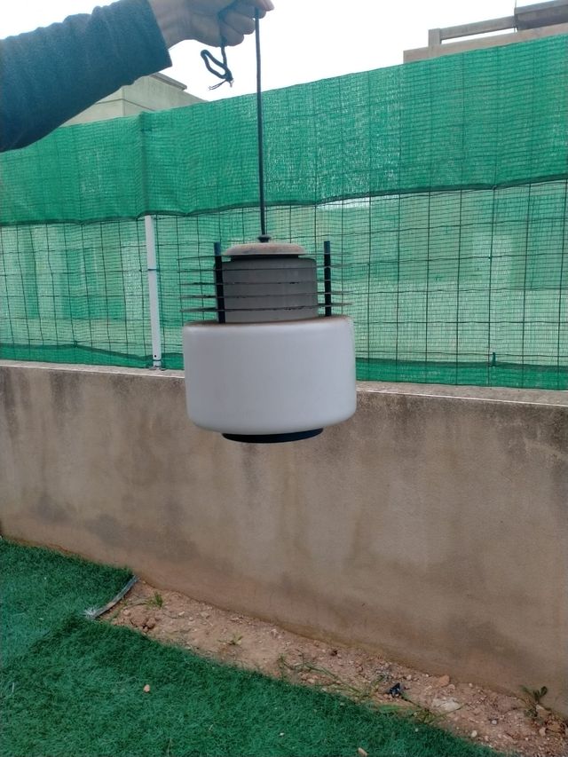 lamparas VINTAGE cristal opalino .NEGOCIABLE