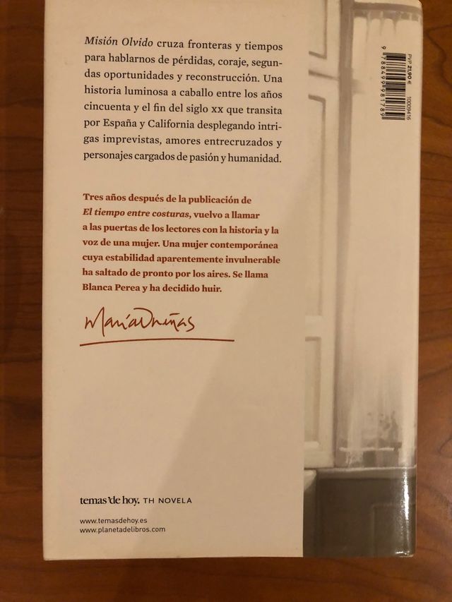 "Misión Olvido", de María Dueñas