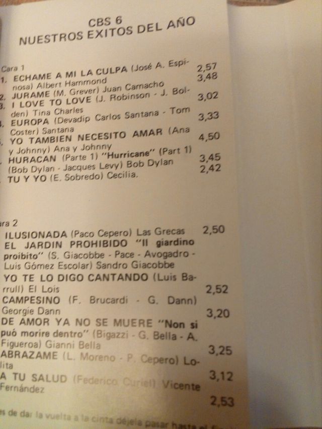 Casete Nuestros éxitos del año