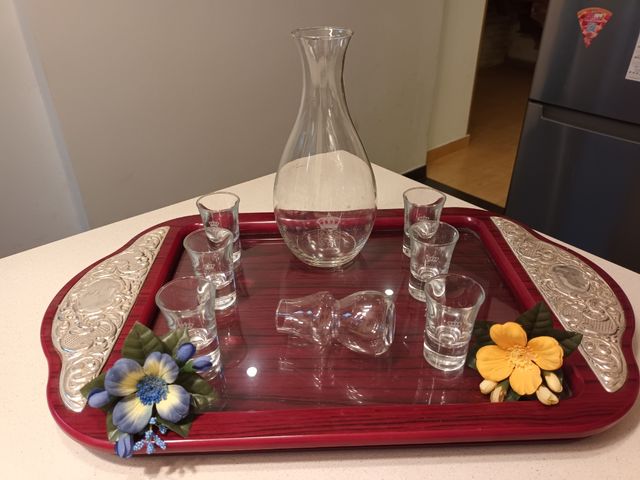 juego de licor grabado