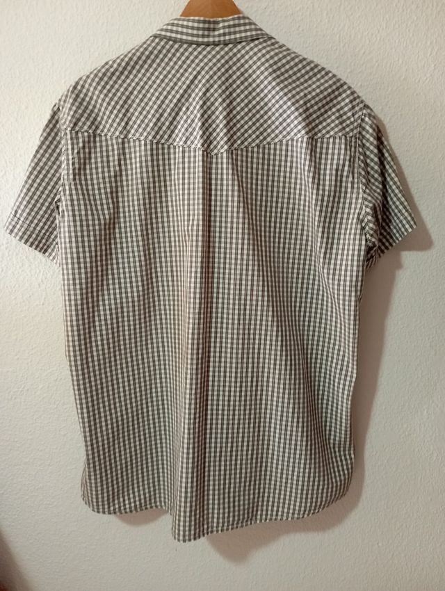 Camisa corta hombre de cuadros