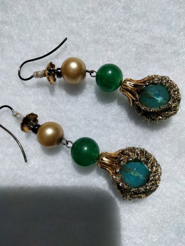 Pendientes Verdes largos 