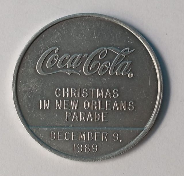 Ficha Token Doblón Coca-Cola Nueva Orleans 1989