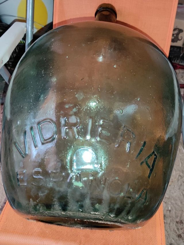 2 DAMAJUANAS DE VIDRIO VERDE