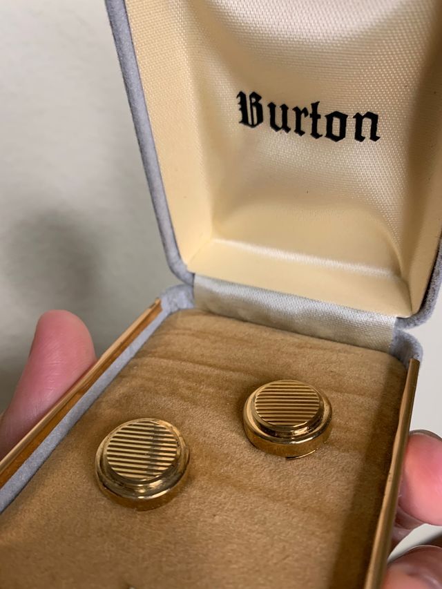 Funda para botones BURTON, Plaqué Oro