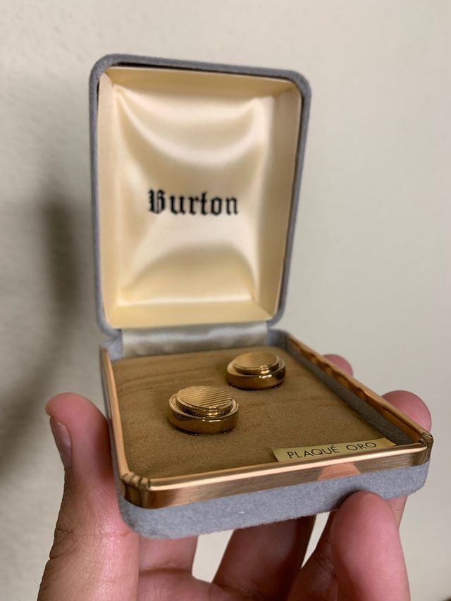 Funda para botones BURTON, Plaqué Oro