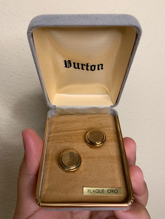 Funda para botones BURTON, Plaqué Oro