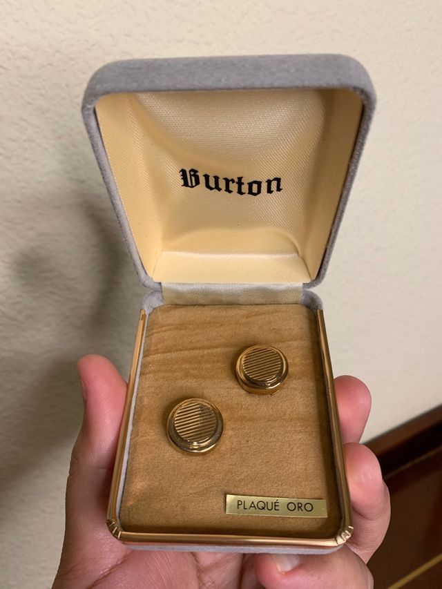 Funda para botones BURTON, Plaqué Oro