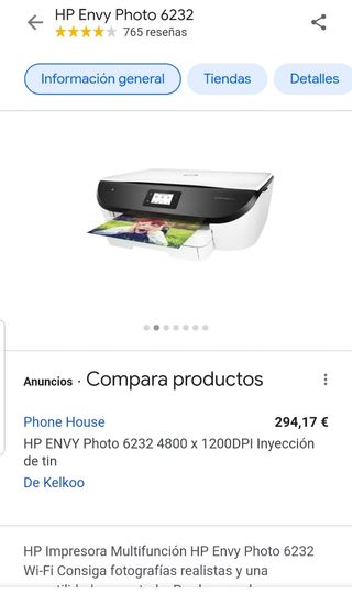 HP Envy Photo 6232 – Impresora multifunción inalám de segunda mano por 160  EUR en Azuqueca de Henares en WALLAPOP