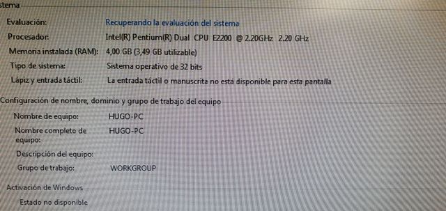 Fujitsu Intel Pentium con Windows 7 ultimate