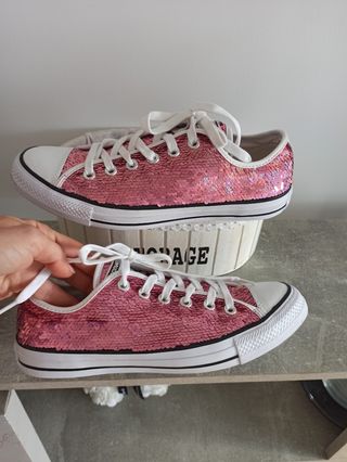 Converse rosas lentejuelas de segunda mano por 50 EUR en Lardero en WALLAPOP