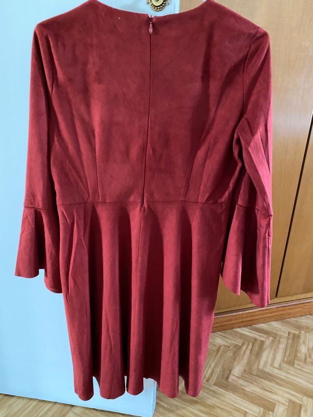 Vestido terciopelo granate