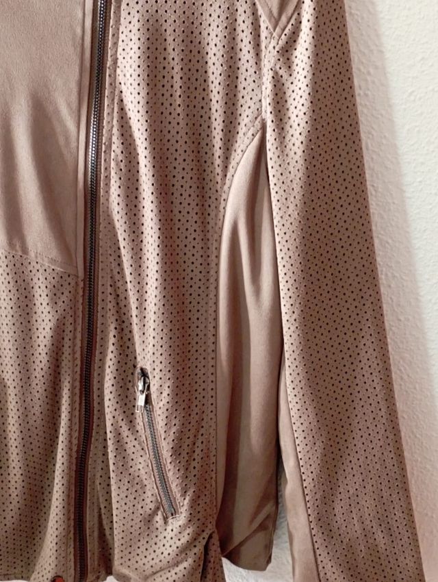 Cazadora tejido fino marrón