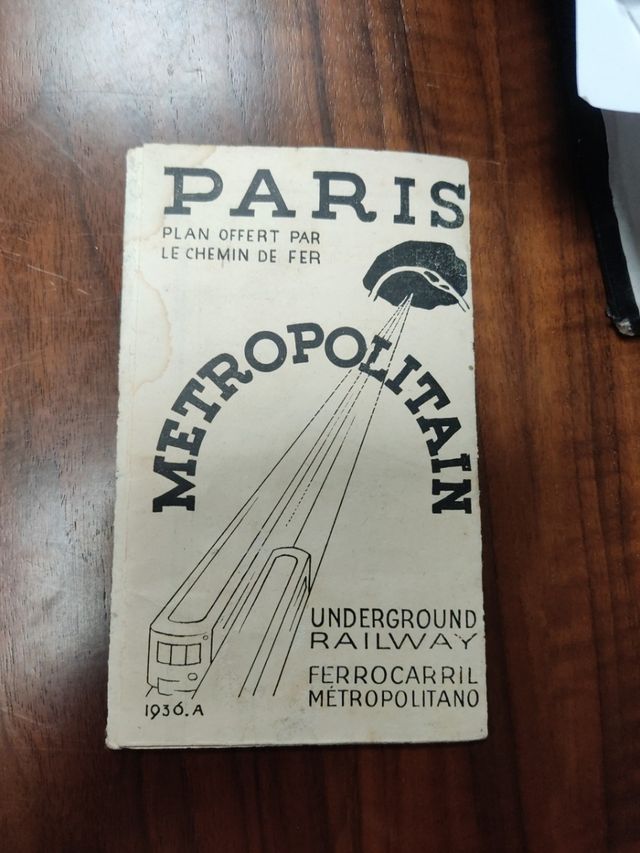 Parigi. Vecchio piano della metropolitana. 1936