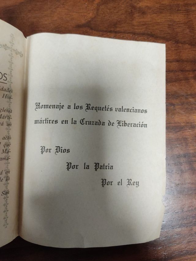 Villarreal. Documento della legge Carlista, 1959.