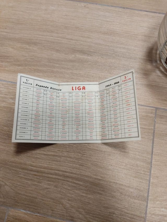 Vecchia pubblicità. Calendario calcistico 1943/44.