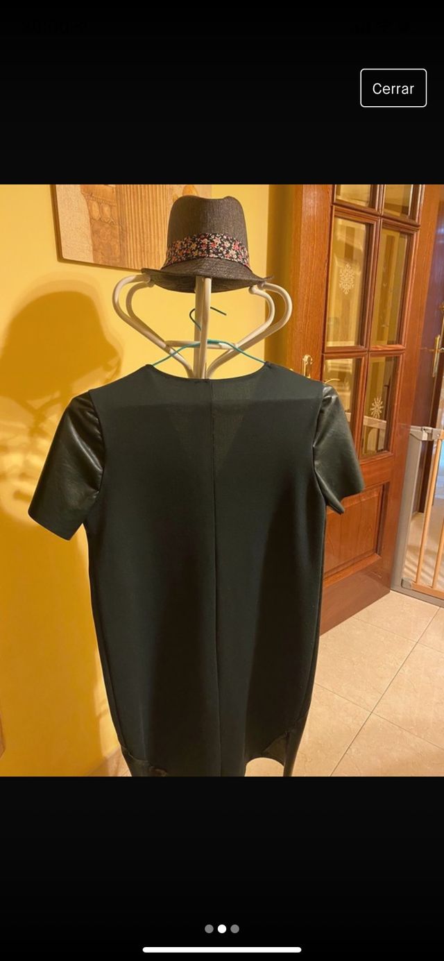 Vestido polipiel verde