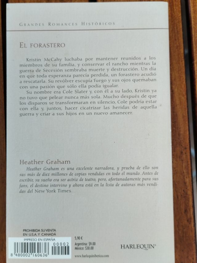 libro romántico El forastero
