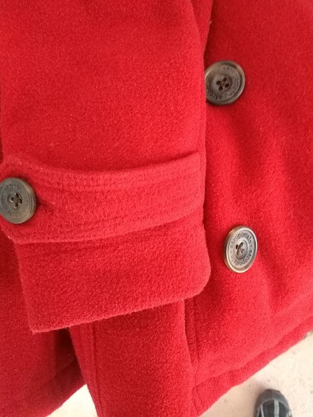 Abrigo paño rojo 12 años