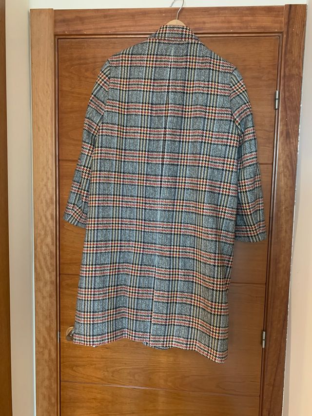 Abrigo zara vichy talla l