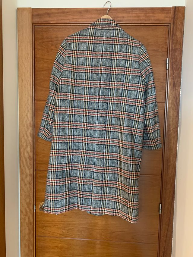 Abrigo zara vichy talla l