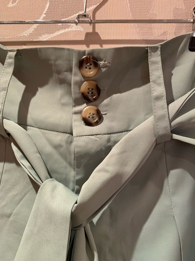 Pantalón culote verde menta