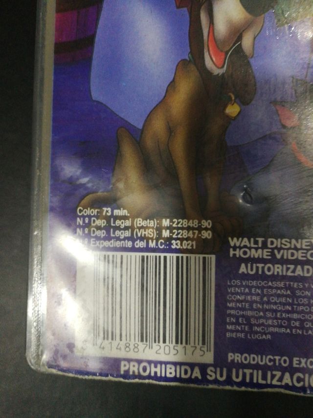 Película vhs LA DAMA Y EL VAGABUNDO