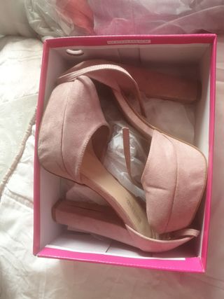 Zapatos rosa palo plataforma de segunda mano por 15 EUR en Daimiel en  WALLAPOP