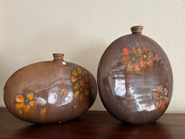 Jarrones adorno barro