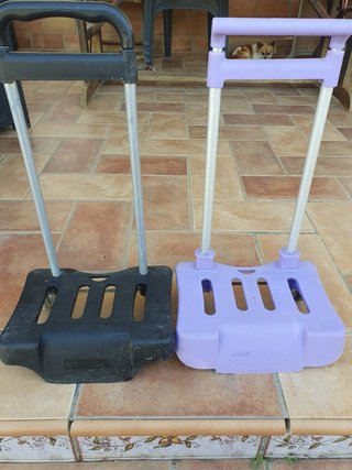 2 carros de transporte para maletas de niñ@s de segunda mano por 15 EUR en  La Fontanilla en WALLAPOP