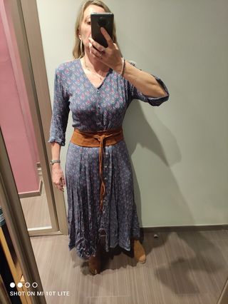Vestido largo azul talla M Natura de segunda mano por 15 EUR en Madrid en  WALLAPOP