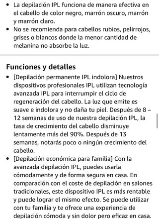 Depiladora Luz Pulsada IPL - Nueva a estrenar