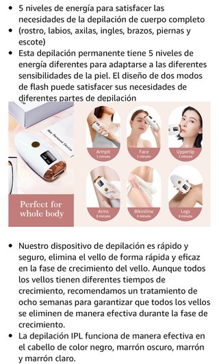 Depiladora Luz Pulsada IPL - Nueva a estrenar