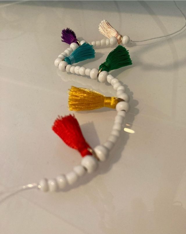 cadena para moviles y gafas. Hecho a mano.